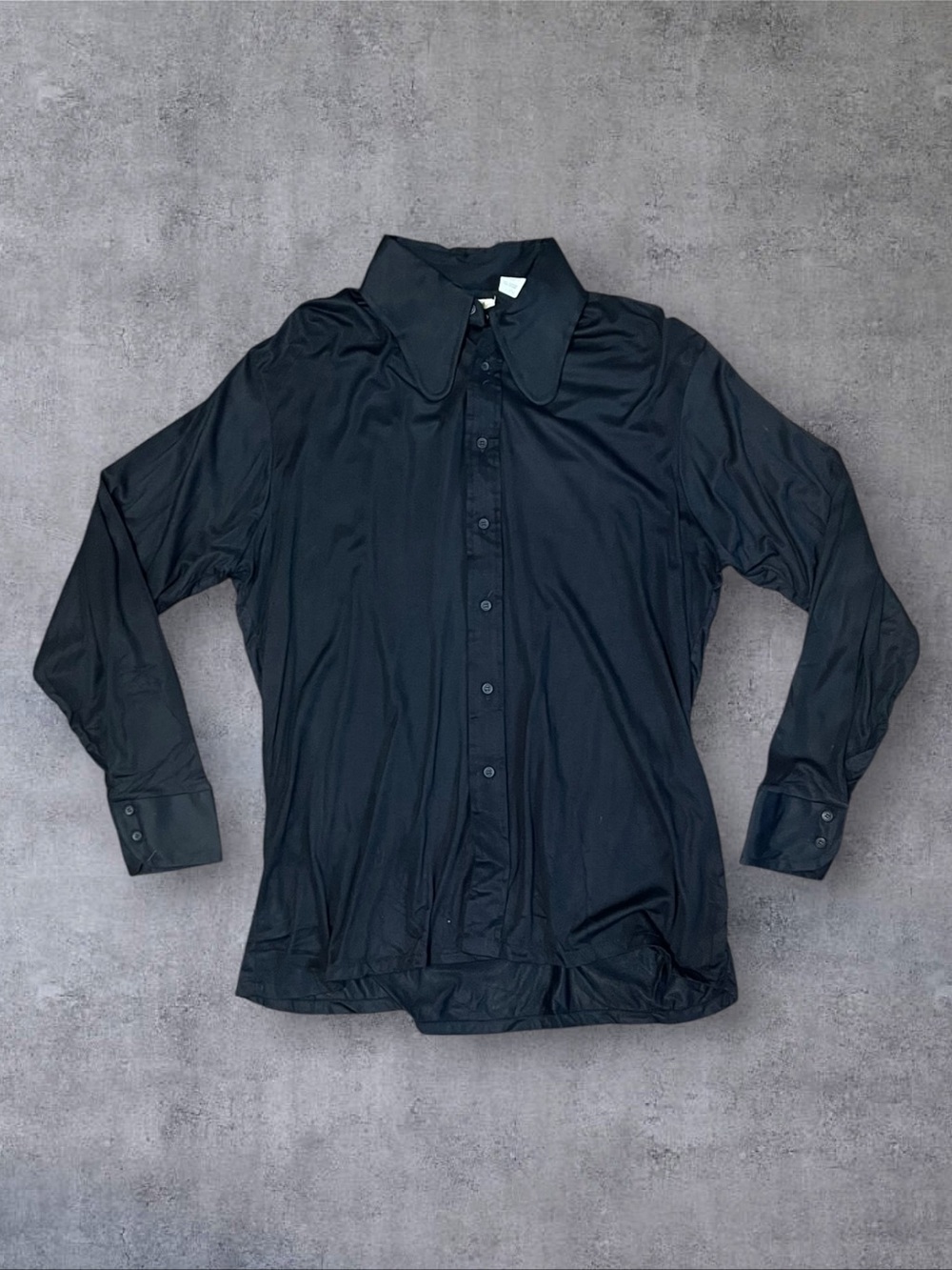 Vintage 70s / 80s 2001 Brand Sz XL Black Button Up Shirt